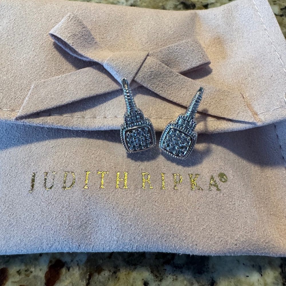 Judith Ripka White Sapphire Earrings